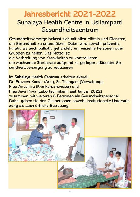 Bild anklicken, um den Jahresbericht des Healthcenters zu öffnen